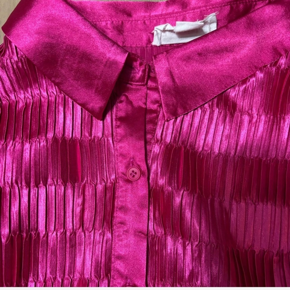 Love Riche Fuchsia Satin Mini Dress - Picture 5 of 7
